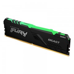 金士顿(Kingston)Fury Beast DDR4 3200 16GB 台式机内存条 RGB灯条 骇客神条